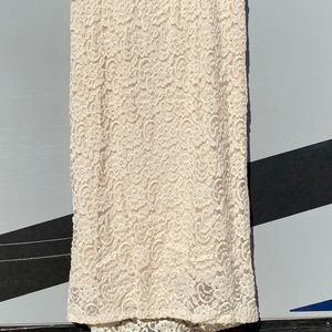 Ivory Crochet midi skirt Torrid Size 3
